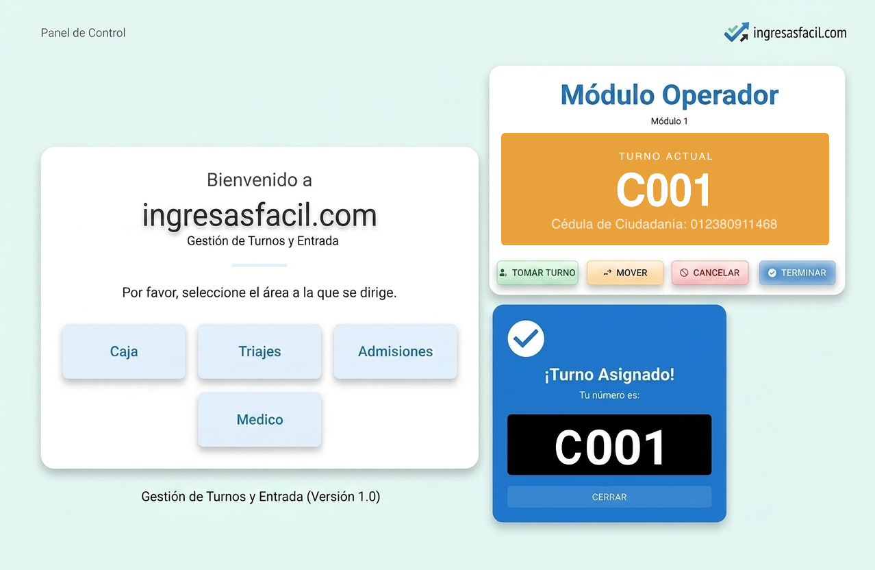 Panel operativo IngresasFacil
